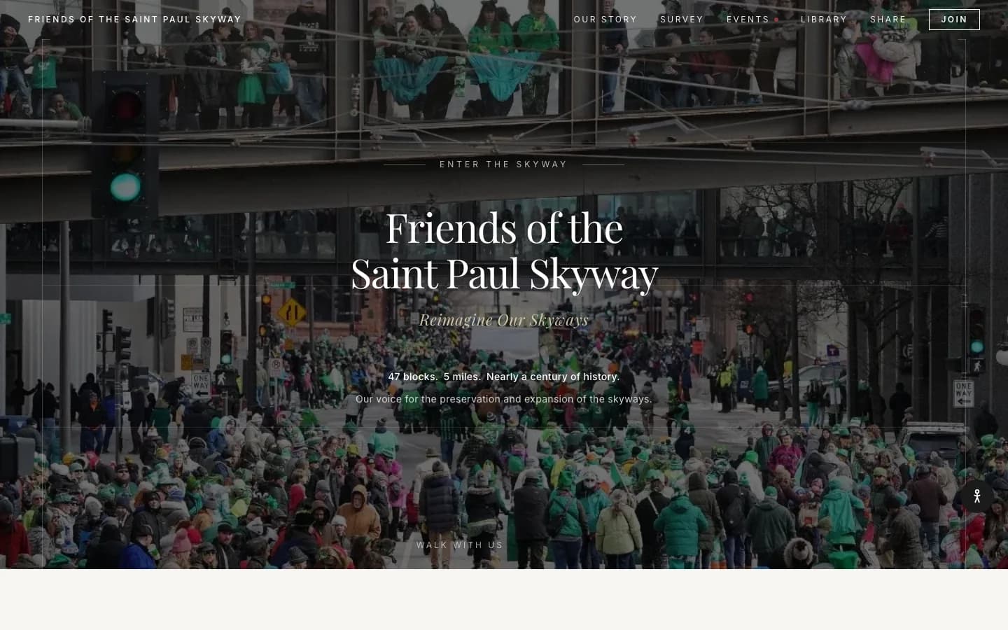FriendsOfSkyway — The organizing platform for Friends of the Saint Paul Skyway. A Next.js front-en