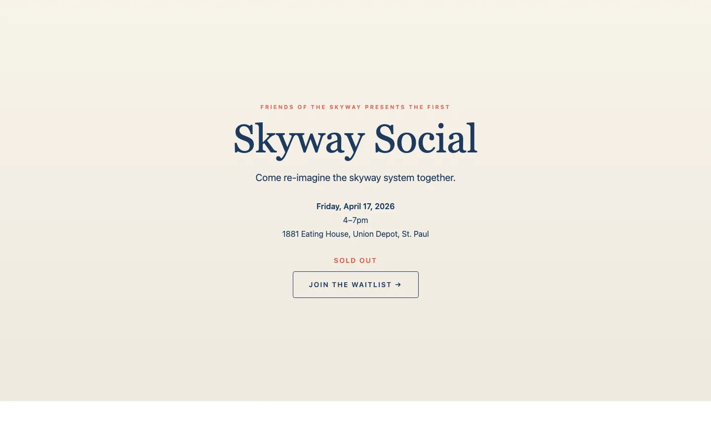 SkywaySocial — A purpose-built check-in app for the Skyway Social event. Guests self-check via
